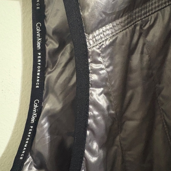 Calvin Klein zip up premium down gray silver vest size XL - Picture 4 of 10